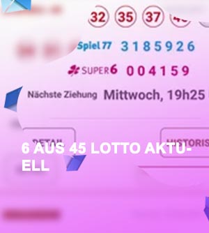 Lottoergebnisse 6 aus 45 Austrian